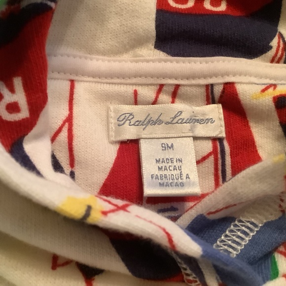 Ralph Lauren Babies Nautical Cotton Terry Hoodie - Picture 9 of 9